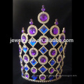 Tiaras púrpura y azul del desfile del rhinestone de la boda y corona de la princesa para las muchachas
